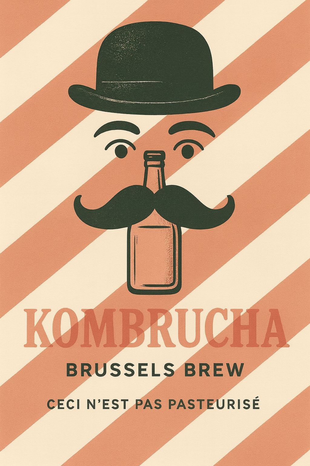 Bottle of Grapefruit and Rosemary Kombucha